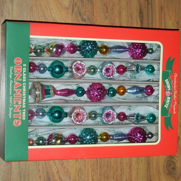 Radko Shiny Brite 5 piece icicle garland Indents - Picture 3 of 3